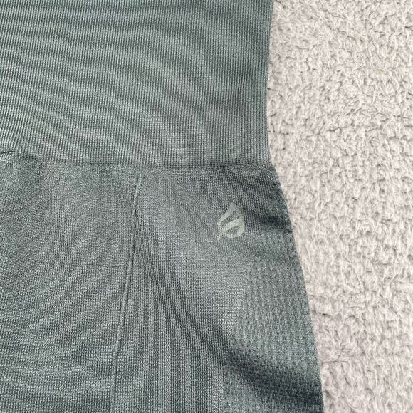 P'TULA Leggings XS Green Seamless High Rise Cropped Athleisure Workout Shaping - Picture 6 of 9